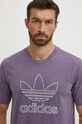 adidas Originals tricou din bumbac Trefoil Tee violet IR7992