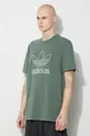 verde adidas Originals tricou din bumbac Trefoil Tee