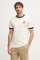 Хлопковая футболка Fila хлопок бежевый FAM0641