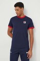 Fila t-shirt bawełniany Laz wzorzyste granatowy FAM0641