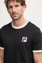 Fila t-shirt bawełniany czarny FAM0641