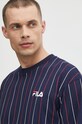 Fila t-shirt bawełniany Lobito granatowy FAM0662