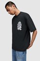 AllSaints t-shirt bawełniany Grid MG089Z czarny