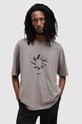Bavlnené tričko AllSaints Halo relaxed sivá MG110Z