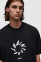 Βαμβακερό μπλουζάκι AllSaints Halo μαύρο