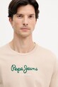 Bavlněné tričko Pepe Jeans Eggo N béžová PM508208