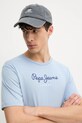 Хлопковая футболка Pepe Jeans Eggo голубой PM508208
