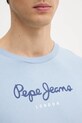 Хлопковая футболка Pepe Jeans Eggo PM508208 голубой