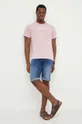 Βαμβακερό μπλουζάκι Pepe Jeans Eggo EGGO N ροζ