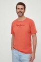 Бавовняна футболка Pepe Jeans Eggo N помаранчевий PM508208