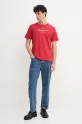 Βαμβακερό μπλουζάκι Pepe Jeans Eggo PM508208 κόκκινο SS25