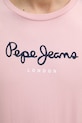 Βαμβακερό μπλουζάκι Pepe Jeans Eggo PM508208 ροζ