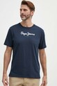 Бавовняна футболка Pepe Jeans Eggo N темно-синій PM508208