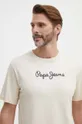 béžová Bavlnené tričko Pepe Jeans Eggo EGGO N