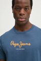 Pepe Jeans tricou din bumbac Eggo albastru PM508208