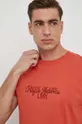 pomarańczowy Pepe Jeans t-shirt bawełniany Chris