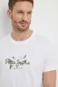 λευκό Βαμβακερό μπλουζάκι Pepe Jeans Count