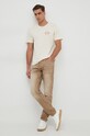 Pepe Jeans pamut póló PM509210 bézs SS24