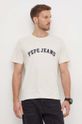 Pepe Jeans t-shirt bawełniany CLEMENT beżowy PM509220
