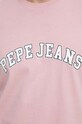 Бавовняна футболка Pepe Jeans CLEMENT PM509220 рожевий