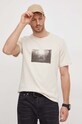 Pepe Jeans t-shirt bawełniany Clark beżowy PM509221