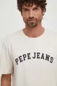 bézs Pepe Jeans pamut póló