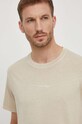 Pepe Jeans t-shirt bawełniany Dave Tee beżowy PM509231