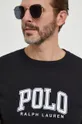 μαύρο Βαμβακερό μπλουζάκι Polo Ralph Lauren