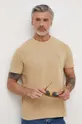 Bombažna kratka majica Polo Ralph Lauren bež
