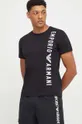 μαύρο Βαμβακερό μπλουζάκι Emporio Armani Underwear Ανδρικά