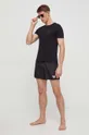 Emporio Armani Underwear t-shirt plażowy bawełniany czarny