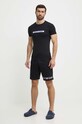 Emporio Armani Underwear t-shirt bawełniany lounge 111035.4R517 czarny SS24