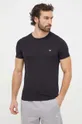 μαύρο Βαμβακερό t-shirt Emporio Armani Underwear 2-pack Ανδρικά