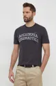 siva Bombažna kratka majica Aeronautica Militare