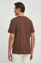 Odzież Pepe Jeans t-shirt z domieszką lnu CLOY PM509376 brązowy