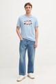Pepe Jeans t-shirt bawełniany Clag PM509384 niebieski AW25