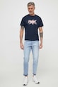 Pepe Jeans t-shirt bawełniany Clag PM509384 granatowy AW25