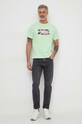 Pepe Jeans t-shirt bawełniany Clag PM509384 zielony AW25