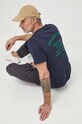 Bavlnené tričko Pepe Jeans REGULAR CAVE potlač tmavomodrá PM509388