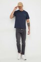 Bavlnené tričko Pepe Jeans REGULAR CAVE PM509388 tmavomodrá SS24