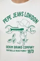 λευκό Βαμβακερό μπλουζάκι Pepe Jeans CEDRIC