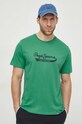 Bavlněné tričko Pepe Jeans CLAUDE zelená PM509390