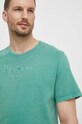 Памучна тениска Pepe Jeans EMB EGGO зелен PM509418