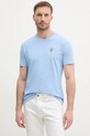 Aeronautica Militare t-shirt bawełniany regular niebieski TS1580J372