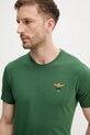 Aeronautica Militare t-shirt in cotone verde TS1580J372