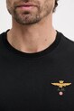 Bavlněné tričko Aeronautica Militare černá TS1580J372