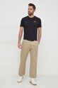 Aeronautica Militare tricou din bumbac TS1580J372 negru SS25
