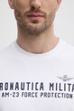 Aeronautica Militare t-shirt in cotone TS1942J538 bianco