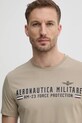 Aeronautica Militare t-shirt in cotone beige TS1942J538