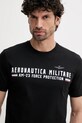 Bavlněné tričko Aeronautica Militare černá TS1942J538